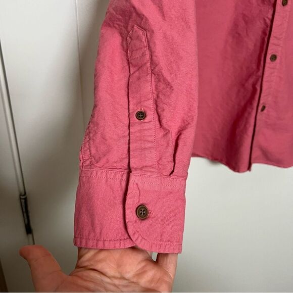 J Crew Shirt Mens Small Pink Slim Untucked Garment Dye Button Down Long Sleeve - Picture 5 of 11